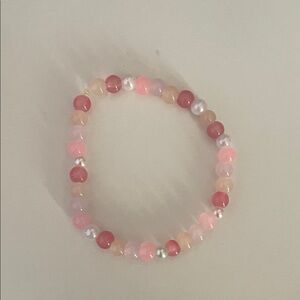 Pink Multi-Bead Stretch Bracelet